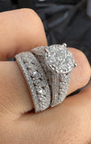 Majestic Moissanite Diamond Ring - خاتم الماس موزنايت - قطعتين