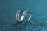 Moissanite Diamond Ring -  خاتم الماس موزنايت | 1 قراط | TWIN  قطعتين