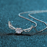 Moissanite Diamond Necklace  قلادة الماس الموزنايت | 0.5قراط