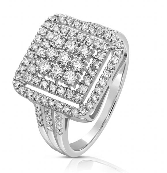 Moissanite Diamond Ring - Majestic  -  خاتم الماس موزنايت