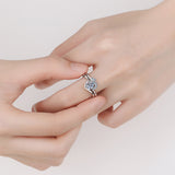 Moissanite Diamond Ring -  خاتم الماس موزنايت |  Twins قطعتين