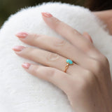 Amazonite and Zircon Ring - خاتم الامازونايت