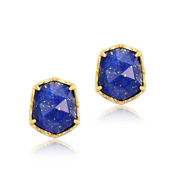 Lapis Lazuli Stud Earring -