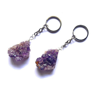 ميدالية أمثيست- Amethyst Cluster Keychain