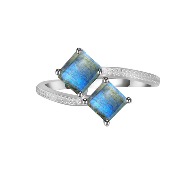 Labradorite Ring - حجر اللابرودرايت - خاتم الرهاب الإجتماعي