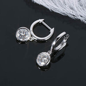 Moissanite Drop Earrings -حلق الماس الموزنايت