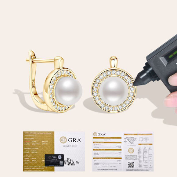 Moissanite  Star Ear studs -حلق الماس الموزنايت