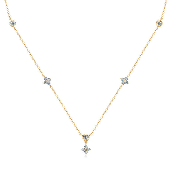 Moissanite Diamond Necklace قلادة الماس الموزنايت