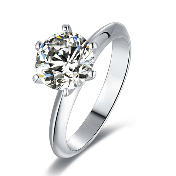 2 carats | Moissanite Diamond Ring - خاتم حجر الماس المازونايت