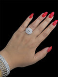 Moissanite Diamond Ring - خاتم الماس موزنايت - توينز قطعتين