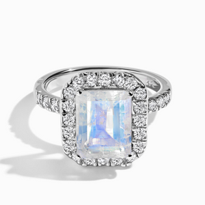 Moonstone & White Topaz Ring -حجر القمر وتوباز ابيض |