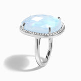 Moonstone & White Topaz Ring -حجر القمر وتوباز ابيض |