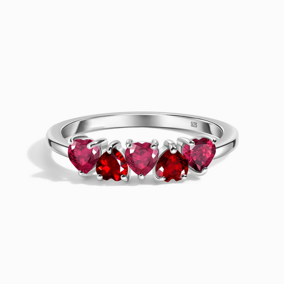 Ruby & Garnet Ring - خاتم حجر الجارنيت والياقوت الاحمر