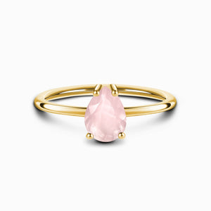 Rose Quartz Ring -خاتم حجر الروز كوراتز
