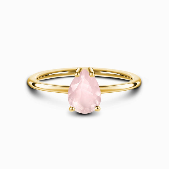 Rose Quartz Ring -خاتم حجر الروز كوراتز
