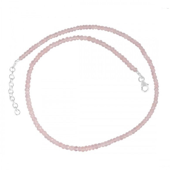 Rose Quartz Beads -قلادة الروز كوارتز