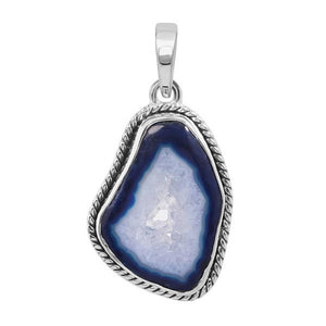 Agate (Blue) Pendant - تعليقة العقيق الازرق