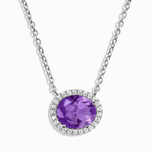 Amethyst & White Topaz Necklace - قلادة الحماية، المال، الالهامات، الحاسة السادسة