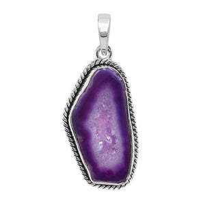 Agate (Purple)Pendant  - تعليقة العقيق الوردي