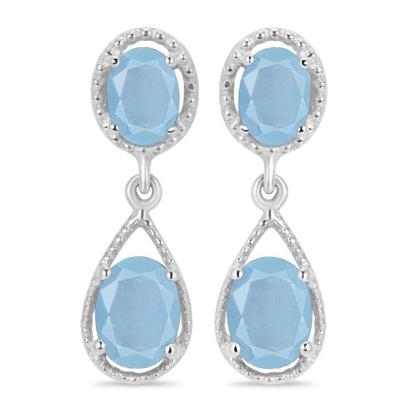 aquamarine earrings - حلق الأكوامارين