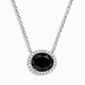 Black Tourmaline & White Topaz Necklace - تخلص من الحزن والثقل، بهجة وانجاز وحيوية ومال