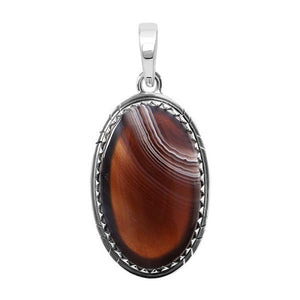 Botswana Agate Pendant-تعليقة عقيق البوتسوانا