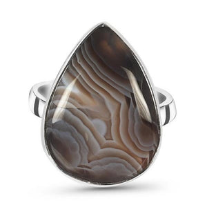 Botswana Agate Ring - خاتم عقيق البوتسوانا