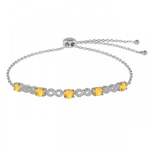 Citrine Bracelet - اسوارة حجر السترين والتوباز الابيض