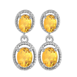 Citrine Earring - حلق حجر السترين
