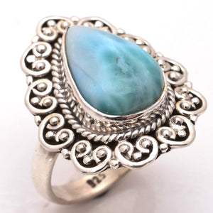 Larimar Ring  -خاتم حجر اللاريمار