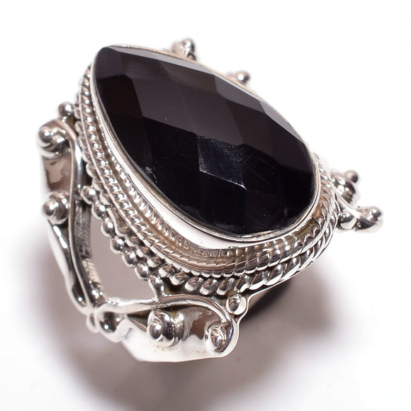 Black Onyx Ring for men - خاتم اونيكس اسود للرجال