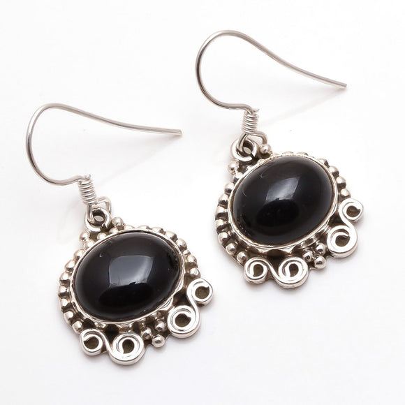 Black Onyx  Earrings- حلق الاونكس الاسود