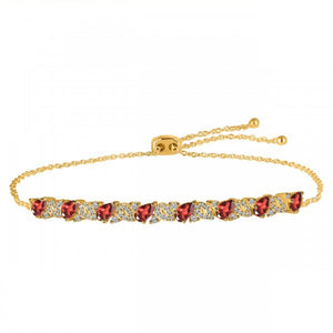 Garnet Bracelet - اسوارة حجر الجارنيت والتوباز الابيض