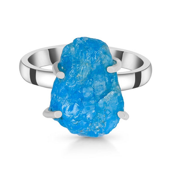 Natural Neon Apatite Blue Topaz Raw - حجر الأبتايت والتوباز الازرق