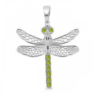 Peridot Dragon Fly Pendant - حجر تحقيق الاهداف  والتخلص من الحزن والكآبه