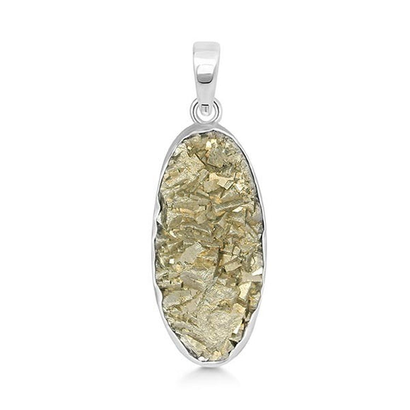 Pyrite Druzy Pendant - مغناطيس المال،