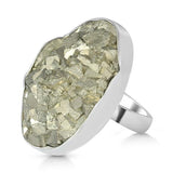 Pyrite Druzy Ring - خاتم حجر البايرايت