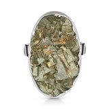 Pyrite Druzy Ring - خاتم حجر البايرايت