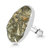 Pyrite Druzy Ring - خاتم حجر البايرايت