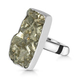Pyrite Druzy Ring - خاتم حجر البايرايت
