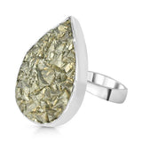 Pyrite Druzy Ring - خاتم حجر البايرايت