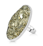 Pyrite Druzy Ring - خاتم حجر البايرايت
