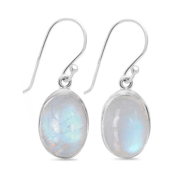 Rainbow Moonstone Earrings- حلق حجر القمر