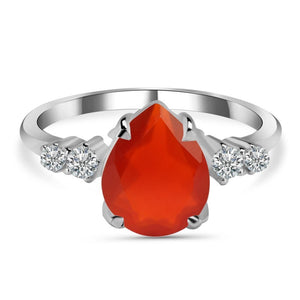 Carnelian Gemstone Ring- خاتم حجر الكارنيليان