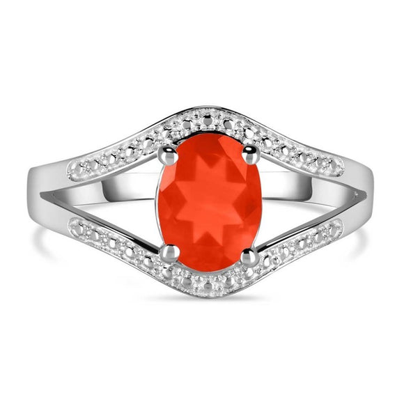 Carnelian Gemstone Ring- خاتم حجر الكارنيليان