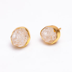 Natural Herkimer Diamond  Earrings - حلق الماس الهيركمير