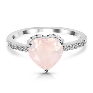 Raw Crystal Rose Quartz Ring - حجر الروز كوارتز - الحب والجذب والعلاقات