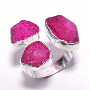 Ruby Raw Gemstone Ring - خاتم الروبي -الياقوت الأحمر
