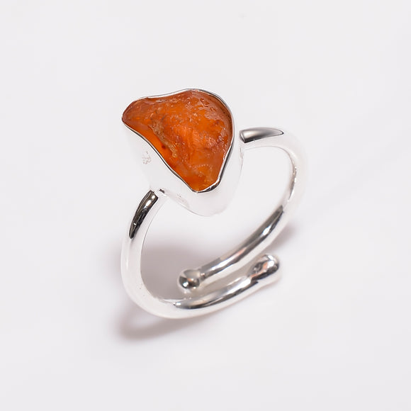 Carnelian Natural Raw Gemstone - خاتم حجر الكارنيليان