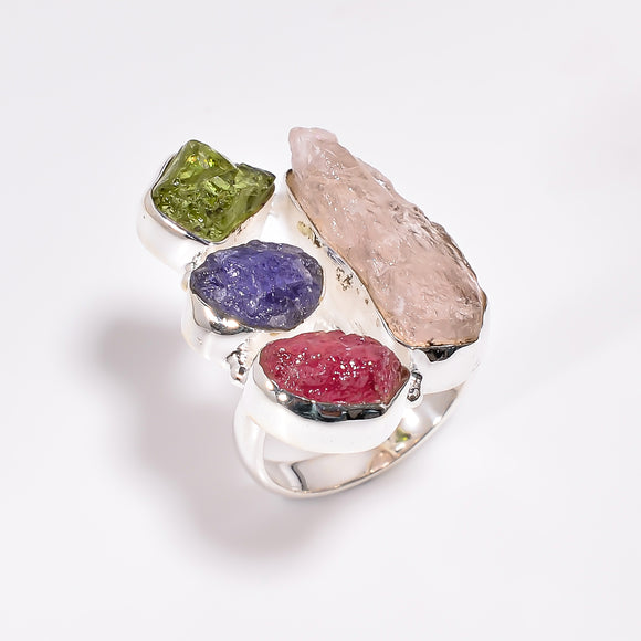 Natural Morganite Ruby Raw Gemstone  - خاتم المورجنايت، الياقوت، الزبرجد، الكاينايت